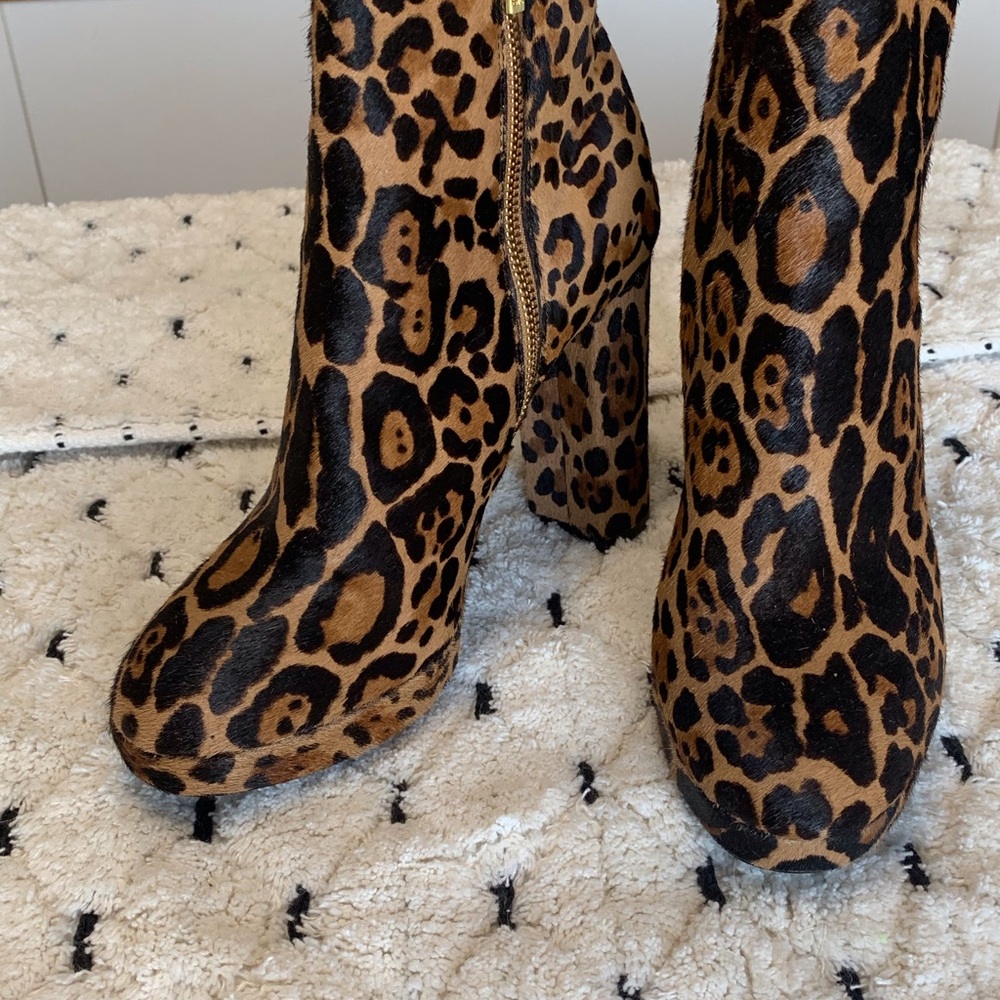 Calvin Klein Calfskin Zippered Booties